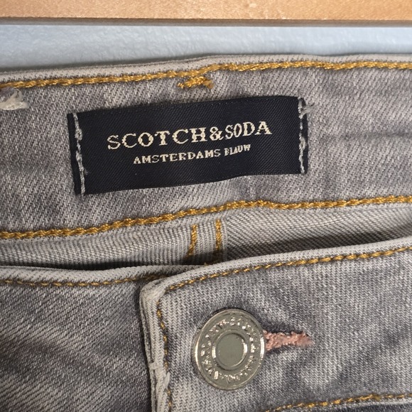 Scotch & Soda La Bohemienne Mid Rise Skinny Jeans 30/32 Grey - Picture 3 of 14